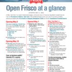 open Frisco at a Glance Open Frisco flyer