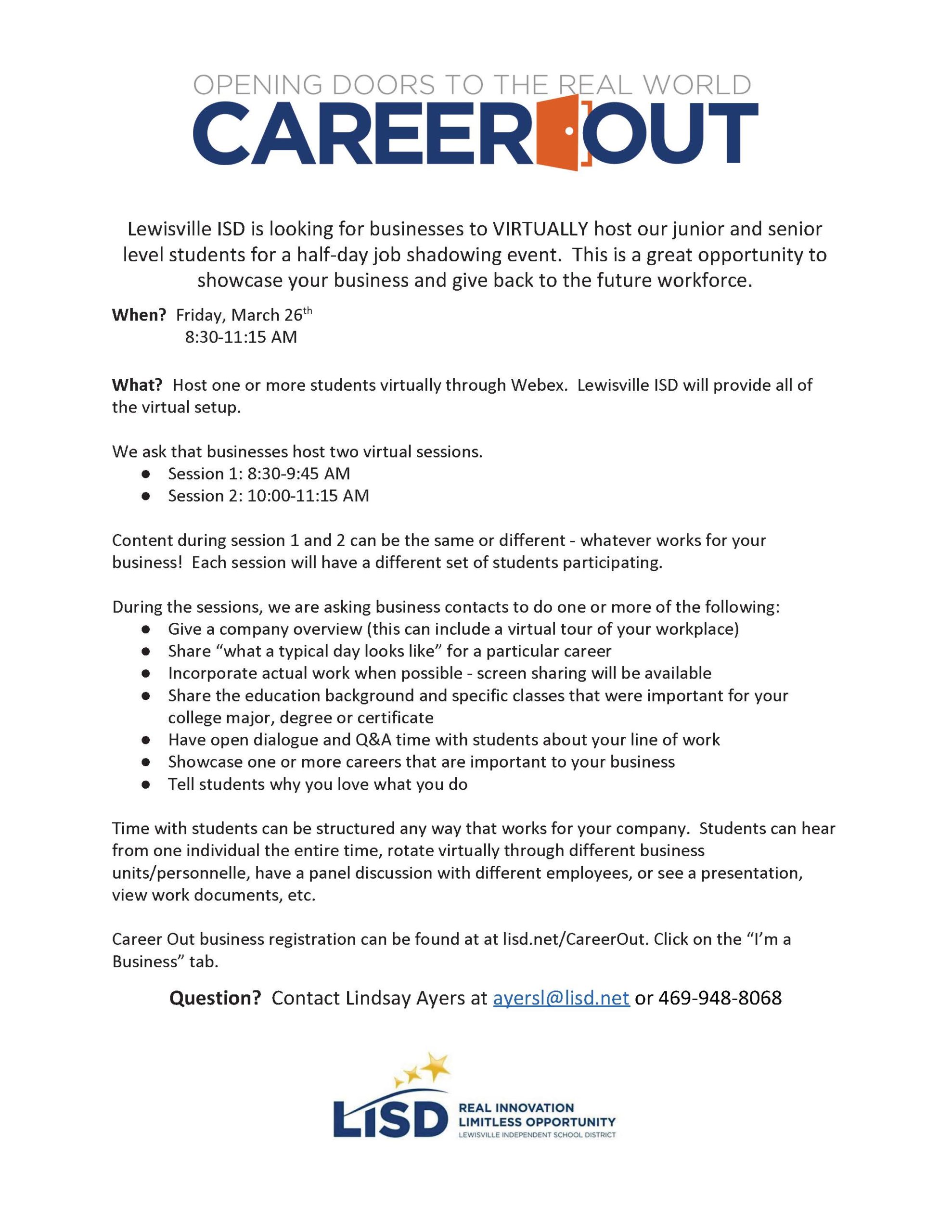 Career Out Flyer