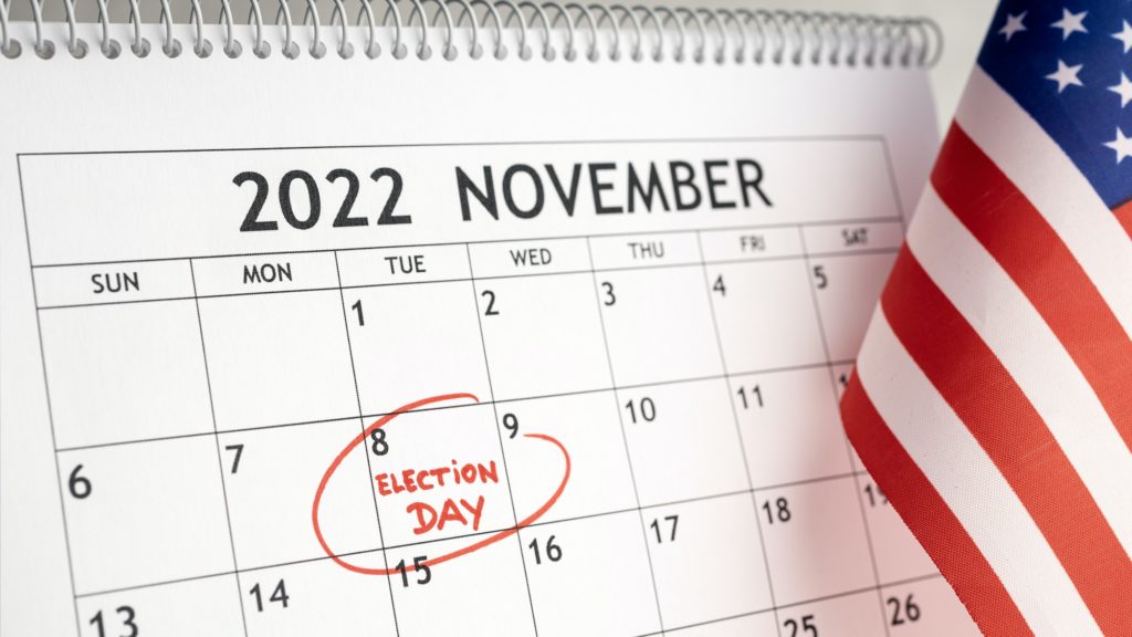 November 2022 USA election day concept